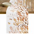 thumbnail image 1 of Yellow Leaves Table Runner - 108 Inch Long Summer Botanical Cotton and Linen Blended Dress Scarves Farmhouse Table Runner for Kitchen Dining, Coffee Table, 13" x 108", 1 of 8