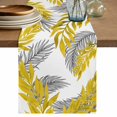 thumbnail image 1 of Yellow Leaves Table Runner 72 Inches, Willow Leaf Country Botanical Branches Bed Runner Dresser Scarves Tabletop for Indoor Outdoor Parties/Ceremony/Banquet, 14" x 72", 1 of 9