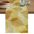 thumbnail image 1 of Yellow Leaves Table Runner 90 Inches Long,Botanical Fall Foliage Farmhouse Retro Plants Cotton Linen Table Runners Dresser Scarves,Fabric Tabletop Scarf Furniture Cover for Home Dinner Party 13"x90", 1 of 8