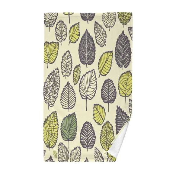 Yellow LeavesBath Towel 100% Cotton Soft Thick High Absorbency Hand Face Towel Single Pack 16x28in