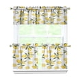 thumbnail image 1 of Yellow Lemon 3-Piece Kitchen Curtains Set Kitchen Curtains Sets with Valance for Windows Rod Pocket Machine Washable Kitchen Decor Decorations (54"x18"+2x27.5"x24"), 1 of 6
