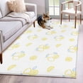thumbnail image 1 of Yellow Lemon Area Rugs 4'x6', Washable Small Throw Rugs for Office Bathroom, Country Farmhouse Fruits Leaves Summer Indoor Outdoor Rug Non-Slip Low Pile Carpet Runner Reversible Floor Mats, 1 of 8