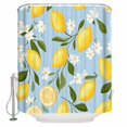 thumbnail image 1 of Yellow Lemon Bathroom Shower Curtains with 12 Hooks Polyester Waterproof Shower Curtain for Stalls and Bathtubs Spring Summer Floral Botanical Decorative Bathroom Privacy Curtain 36x72 Inches, 1 of 9