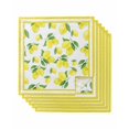 thumbnail image 1 of Yellow Lemon Cloth Napkins Set of 6 Reusable Dinner Napkins, Summer Watercolor Fruits Leaf Cocktail Napkin Washable Table Napkins for Wedding/Holiday Party/Baby Shower 20"x20", 1 of 7