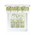 thumbnail image 1 of Yellow Lemon Curtain Valances for Windows, Simple Spring Botanical Fruit Leaves Flower Kitchen Valance Window Treatment, Light Filtering Block Curtains for Bathroom/Bedroom/Living Room 42'' x 18'', 1 of 9