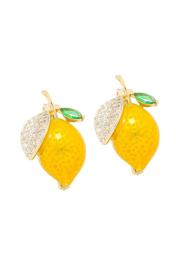 Yellow Lemon Decorative Brooches Metal Brooch Lapel Pin For Clothing Costume Decoration and Sewing Craft Accessories