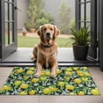 thumbnail image 1 of Yellow Lemon Flowers Black Pattern Door Rugs,Washable Non Slip Door Mats Indoor,Decorative Door Mats,Entry Mat Indoor for Entrance,Bedroom,Kitchen,Bathroom,20"x32", 1 of 6