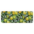 thumbnail image 1 of Yellow Lemon Flowers Black Pattern Kitchen Rug Mat,Kitchen Runner Rugs Non Skid Washable,Decorative Kitchen Floor Mats for Kitchen,Sink,Laundry,17"x47.2", 1 of 7