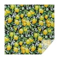 thumbnail image 1 of Yellow Lemon Flowers Black Pattern Square Tablecloth,Waterproof Square Table Cover,Wipeable Spillproof Washable Table Cover for Home Kitchen Party Decor 60"x60"(152x152cm), 1 of 6
