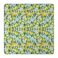 thumbnail image 1 of Yellow Lemon Flowers LightBlue Pattern Square Fitted Tablecloth with Elastic Edge,Square Table Cover,Washable Elastic Table Cover for Home Kitchen Party Decor 36"x36", 1 of 6