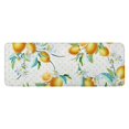 thumbnail image 1 of Yellow Lemon Flowers White Pattern Kitchen Rug Mat,Kitchen Runner Rugs Non Skid Washable,Decorative Kitchen Floor Mats for Kitchen,Sink,Laundry,17"x47.2", 1 of 7