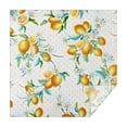 thumbnail image 1 of Yellow Lemon Flowers White Pattern Square Tablecloth,Waterproof Square Table Cover,Wipeable Spillproof Washable Table Cover for Home Kitchen Party Decor 52"x52"(132x132cm), 1 of 6