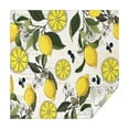 thumbnail image 1 of Yellow Lemon Fruit Berries Beige Pattern Square Tablecloth,Waterproof Square Table Cover,Wipeable Spillproof Washable Table Cover for Home Kitchen Party Decor 52"x52"(132x132cm), 1 of 6