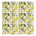 thumbnail image 1 of Yellow Lemon Fruit Berries Beige Pattern Summer Placemats Table Placemats Set Of 6-Linen Kitchen Washable Placemats Table Mats 11.8"x17.7" Non-Slip Heat Resistant, 1 of 5