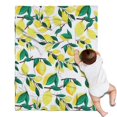 thumbnail image 1 of Yellow Lemon Fruit Branches White Pattern Blanket,Comfortable Soft Flannel Throw Blanket,All Season,Warm Lightweight Blankets for Sofa Bed Couch Living Room Chair,30"x40", 1 of 4