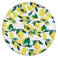 thumbnail image 1 of Yellow Lemon Fruit Branches White Pattern Round Fitted Tablecloth with Elastic Edge,Dining Table Cover Waterproof,Outdoor Round Tablecloth for Camping,Dining,Indoor and Outdoor, 1 of 7