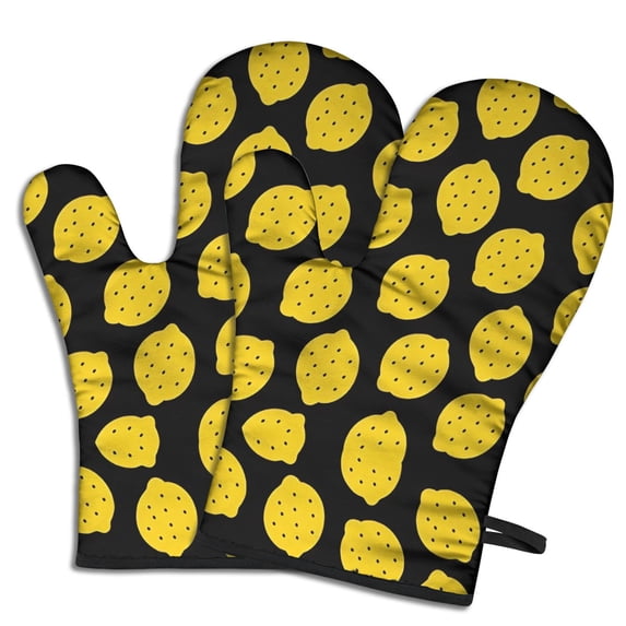 Yellow Lemon Fruit Dots Black Pattern Shower Curtain OneSize ,Bathroom Decorative Shower Curtains Set with 12 Hooks,Modern Waterproof Washable Shower Curtain