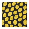 thumbnail image 1 of Yellow Lemon Fruit Dots Black Pattern Square Fitted Tablecloth with Elastic Edge,Square Table Cover,Washable Elastic Table Cover for Home Kitchen Party Decor 36"x36", 1 of 6