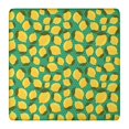 thumbnail image 1 of Yellow Lemon Fruit Dots Green Pattern Square Fitted Tablecloth with Elastic Edge,Square Table Cover,Washable Elastic Table Cover for Home Kitchen Party Decor 36"x36", 1 of 6