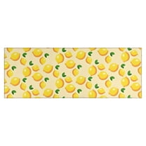 Yellow Lemon Fruit Dots LightYellow Pattern Kitchen Rug Mat,Kitchen Runner Rugs Non Skid Washable,Decorative Kitchen Floor Mats for Kitchen,Sink,Laundry,17"X47"