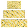 thumbnail image 1 of Yellow Lemon Fruit Dots LightYellow Pattern Kitchen Rugs Sets Of 3,Kitchen Runner Rugs Non Skid Washable,Decorative Kitchen Floor Mats for Kitchen,Sink,Laundry,17"x30"+ 17"x47" + 17"x59", 1 of 6