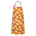 thumbnail image 1 of Yellow Lemon Fruit Dots Red Pattern Apron-Garden Aprons for Women with Pockets-Cotton Linen Waterproof Kitchen Cooking Gardening Aprons Adjustable for Kitchen,Cooking,BBQ and Salon 33x27 Inch, 1 of 7