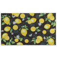 thumbnail image 1 of Yellow Lemon Fruit Flowers Black Pattern Door Rugs,Washable Non Slip Door Mats Indoor,Decorative Door Mats,Entry Mat Indoor for Entrance,Bedroom,Kitchen,Bathroom,17"x30", 1 of 6