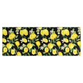 thumbnail image 1 of Yellow Lemon Fruit Flowers Black Pattern Kitchen Rug Mat,Kitchen Runner Rugs Non Skid Washable,Decorative Kitchen Floor Mats for Kitchen,Sink,Laundry,17"X47", 1 of 5