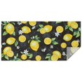 thumbnail image 1 of Yellow Lemon Fruit Flowers Black Pattern Rectangle Tablecloth 60"x120",Waterproof Polyester Rectangle Table Cloth, Wipeable Spillproof Polyester Tablecloth for Dining, Camping, Indoor and Outdoor, 1 of 6