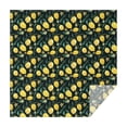 thumbnail image 1 of Yellow Lemon Fruit Flowers Black Pattern Square Tablecloth,Waterproof Square Table Cover,Wipeable Spillproof Washable Table Cover for Home Kitchen Party Decor 60"x60"(152x152cm), 1 of 6