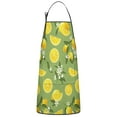 thumbnail image 1 of Yellow Lemon Fruit Flowers Green Pattern Apron-Garden Aprons for Women with Pockets-Cotton Linen Waterproof Kitchen Cooking Gardening Aprons Adjustable for Kitchen,Cooking,BBQ and Salon 33x27 Inch, 1 of 7
