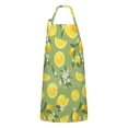thumbnail image 1 of Yellow Lemon Fruit Flowers Green Pattern Apron-Garden Aprons for Women with Pockets-Cotton Linen Waterproof Kitchen Cooking Gardening Aprons Adjustable for Kitchen,Cooking,BBQ and Salon 33x27 Inch, 1 of 7