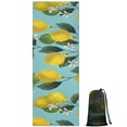 thumbnail image 1 of Yellow Lemon Fruit Flowers Hot Yoga Mat Towel Non Slip for Hot Yoga - Quick-Drying Yoga Mat Cover with 4 Corner Pockets with Travel Bag - Hot Yoga Towel Non Slip Grip Moisture Wicking Sweat 70"x26", 1 of 6
