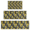 thumbnail image 1 of Yellow Lemon Fruit Flowers Kitchen Rugs Sets Of 3,Kitchen Runner Rugs Non Skid Washable,Decorative Kitchen Floor Mats for Kitchen,Sink,Laundry,17"x30"+ 17"x47" + 17"x59", 1 of 6