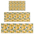 thumbnail image 1 of Yellow Lemon Fruit Flowers Pink Pattern Kitchen Rugs Sets Of 3,Kitchen Runner Rugs Non Skid Washable,Decorative Kitchen Floor Mats for Kitchen,Sink,Laundry,17"x30"+ 17"x47" + 17"x59", 1 of 6