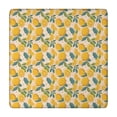 thumbnail image 1 of Yellow Lemon Fruit Flowers Pink Pattern Square Fitted Tablecloth with Elastic Edge,Square Table Cover,Washable Elastic Table Cover for Home Kitchen Party Decor 34"x34", 1 of 6