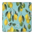 thumbnail image 1 of Yellow Lemon Fruit Flowers Square Fitted Tablecloth with Elastic Edge,Square Table Cover,Washable Elastic Table Cover for Home Kitchen Party Decor 36"x36", 1 of 6