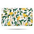thumbnail image 1 of Yellow Lemon Fruit Flowers White Pattern Bathroom Rugs Mat,Non Slip Microfiber Bathroom Rug,Rubber Backing,Soft Bathroom Mats for Bathroom Floor,Tub and Shower,17x30in(43x75cm), 1 of 5