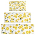 thumbnail image 1 of Yellow Lemon Fruit Flowers White Pattern Kitchen Rugs Sets Of 3,Kitchen Runner Rugs Non Skid Washable,Decorative Kitchen Floor Mats for Kitchen,Sink,Laundry,17"x30"+ 17"x47" + 17"x59", 1 of 6