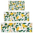 thumbnail image 1 of Yellow Lemon Fruit Flowers White Pattern Kitchen Rugs Sets Of 3,Kitchen Runner Rugs Non Skid Washable,Decorative Kitchen Floor Mats for Kitchen,Sink,Laundry,17"x30"+ 17"x47" + 17"x59", 1 of 6