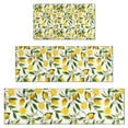 thumbnail image 1 of Yellow Lemon Fruit Flowers White Pattern Kitchen Rugs Sets Of 3,Kitchen Runner Rugs Non Skid Washable,Decorative Kitchen Floor Mats for Kitchen,Sink,Laundry,17"x30"+ 17"x47" + 17"x59", 1 of 6