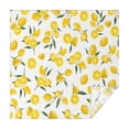 thumbnail image 1 of Yellow Lemon Fruit Flowers White Pattern Square Tablecloth,Waterproof Square Table Cover,Wipeable Spillproof Washable Table Cover for Home Kitchen Party Decor 42"X42"(107x107cm), 1 of 6