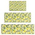 thumbnail image 1 of Yellow Lemon Fruit Flowers Yellow Pattern Kitchen Rugs Sets Of 3,Kitchen Runner Rugs Non Skid Washable,Decorative Kitchen Floor Mats for Kitchen,Sink,Laundry,17"x30"+ 17"x47" + 17"x59", 1 of 6