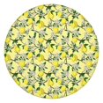 thumbnail image 1 of Yellow Lemon Fruit Flowers Yellow Pattern Round Fitted Tablecloth with Elastic Edge,Dining Table Cover Waterproof,Outdoor Round Tablecloth for Camping,Dining,Indoor and Outdoor, 1 of 7