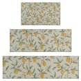 thumbnail image 1 of Yellow Lemon Fruit Leaves Beige Pattern Kitchen Rugs Sets Of 3,Kitchen Runner Rugs Non Skid Washable,Decorative Kitchen Floor Mats for Kitchen,Sink,Laundry,17"x30"+ 17"x47" + 17"x59", 1 of 6