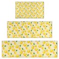 thumbnail image 1 of Yellow Lemon Fruit Leaves Beige Pattern Kitchen Rugs Sets Of 3,Kitchen Runner Rugs Non Skid Washable,Decorative Kitchen Floor Mats for Kitchen,Sink,Laundry,17"x30"+ 17"x47" + 17"x59", 1 of 6