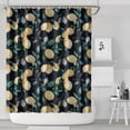 thumbnail image 1 of Yellow Lemon Fruit Leaves Black Pattern Shower Curtain 72"x84" ,Bathroom Decorative Shower Curtains Set with 12 Hooks,Modern Waterproof Washable Shower Curtain, 1 of 6