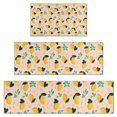 thumbnail image 1 of Yellow Lemon Fruit Leaves LightPink Pattern Kitchen Rugs Sets Of 3,Kitchen Runner Rugs Non Skid Washable,Decorative Kitchen Floor Mats for Kitchen,Sink,Laundry,17"x30"+ 17"x47" + 17"x59", 1 of 6