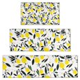 thumbnail image 1 of Yellow Lemon Fruit Leaves White Pattern Kitchen Rugs Sets Of 3,Kitchen Runner Rugs Non Skid Washable,Decorative Kitchen Floor Mats for Kitchen,Sink,Laundry,17"x30"+ 17"x47" + 17"x59", 1 of 6