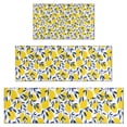 thumbnail image 1 of Yellow Lemon Fruit Leaves White Pattern Kitchen Rugs Sets Of 3,Kitchen Runner Rugs Non Skid Washable,Decorative Kitchen Floor Mats for Kitchen,Sink,Laundry,17"x30"+ 17"x47" + 17"x59", 1 of 6